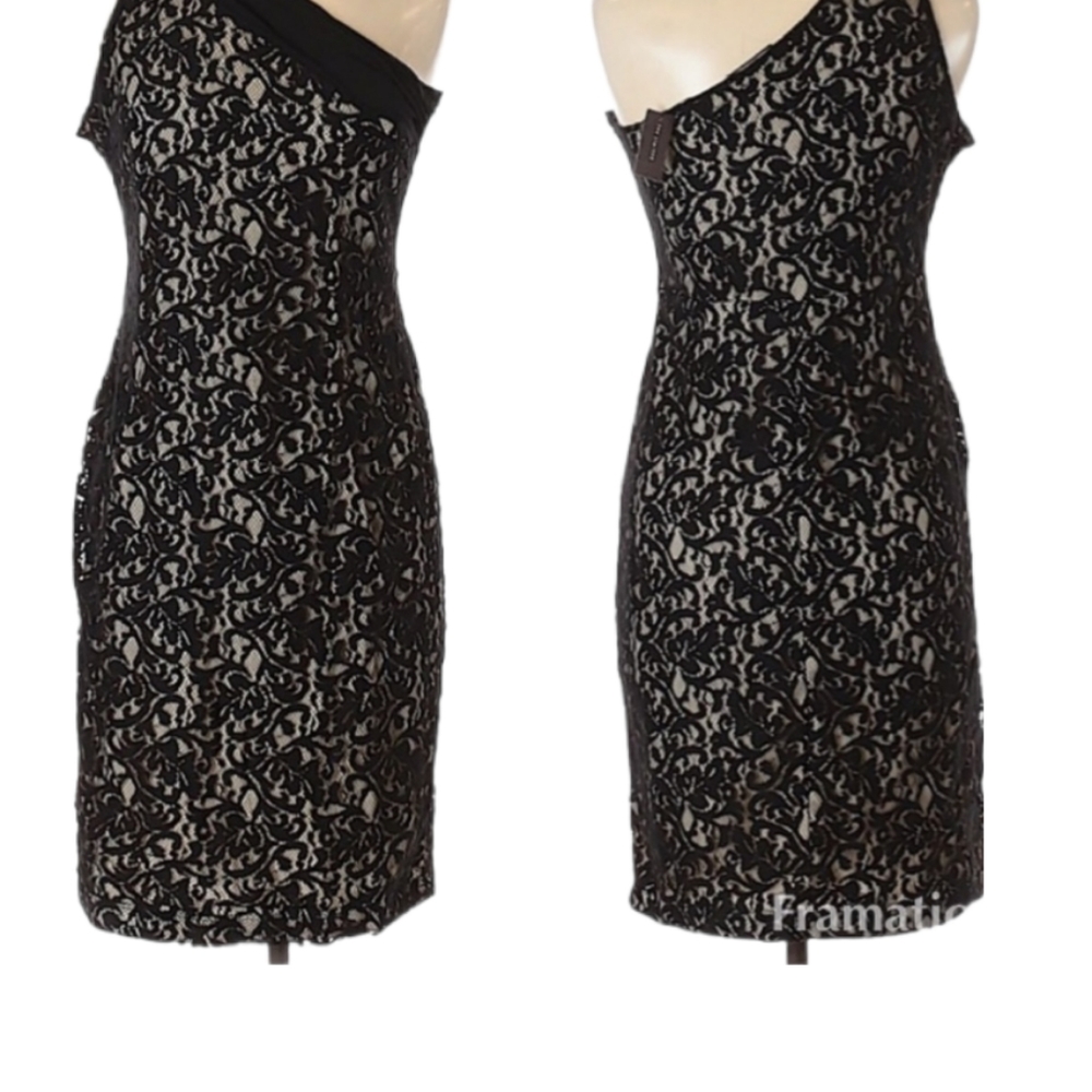 The Limited Black Lace One-Shoulder Sheath Dress